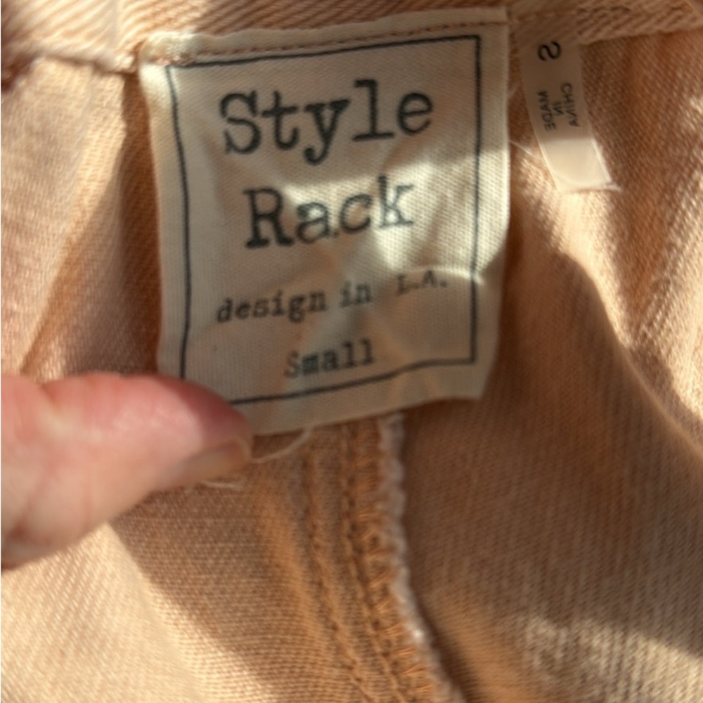 Vici Style Rack Light Peach Overalls - Picture 3 of 3